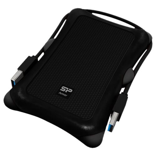 SILICON POWER External HDD Armor A30 2To 2.5p USB 3.2 Anti-shock Black MIL-STD 810F Method 516.5 Procedure IV LED light