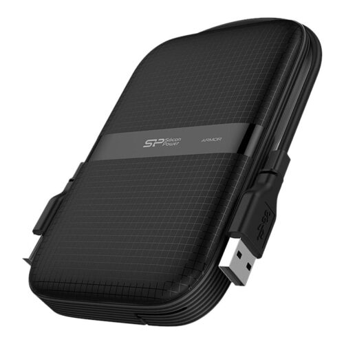 SILICON POWER External HDD Armor A60 4To 2.5p USB 3.2 Black Shockproof MIL-STD 810G Method 516.6 Procedure IV Water-resistant