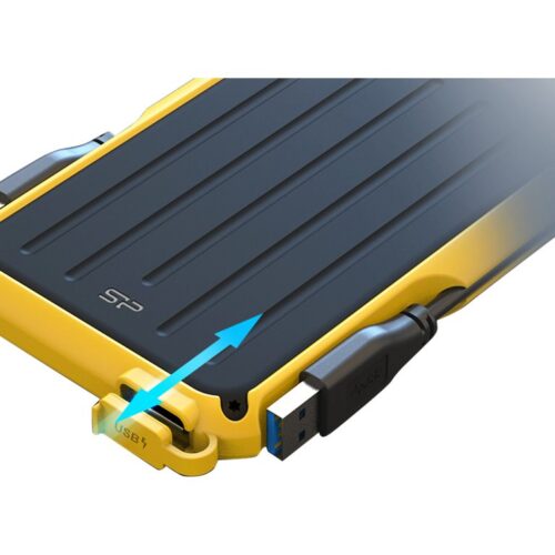 SILICON POWER External HDD Armor A66 2.5p 2To USB 3.2 IPX4 Yellow