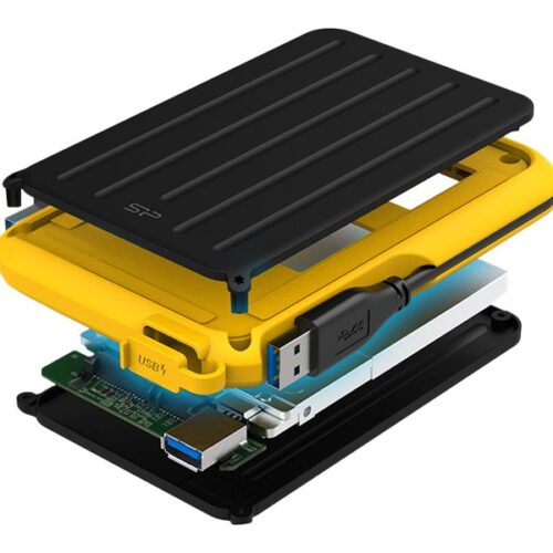 SILICON POWER External HDD Armor A66 2.5p 4To USB 3.2 IPX4 Yellow