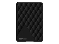 SILICON POWER External HDD Diamond D06 1To 2.5p Black Classic and stylish diamond-check pattern Slim and light-weighted design LED
