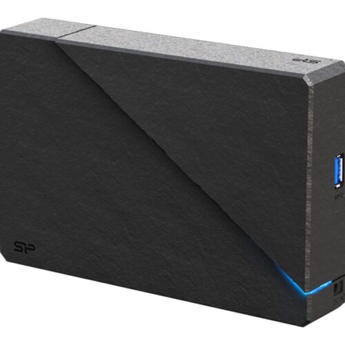 SILICON POWER External HDD Stream S07 6To 3.5p USB 3.2 adaptor EU Led light Black