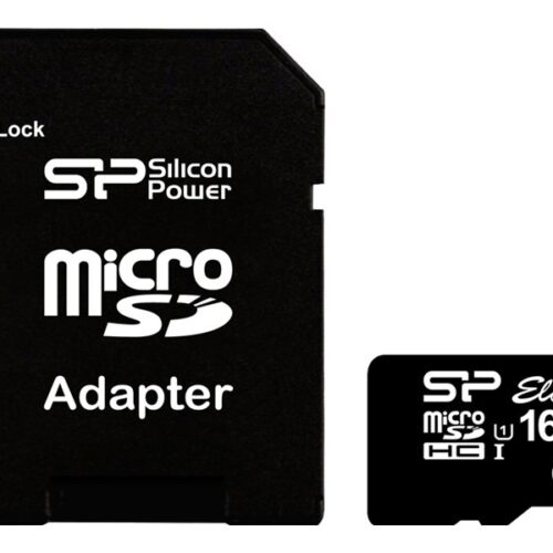 SILICON POWER memory card Elite Micro SDHC 16Go Class 10 up to 85Mo/s + Adapter