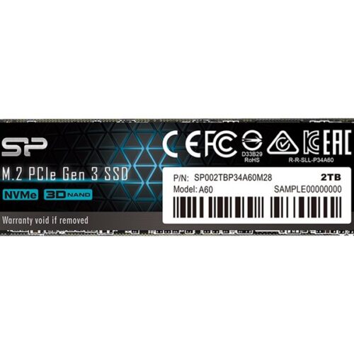 SILICON POWER SSD Ace A60 2To M.2 PCIe Gen3 x4 NVMe 2200/1600 Mb/s