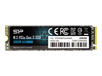 SILICON POWER SSD P34A60 256Go M.2 PCIe Gen3 x4 NVMe 2200/1600 Mo/s