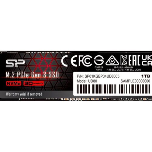 SILICON POWER SSD UD80 1TB M.2 PCIe Gen3 x4 NVMe 3400/1900 MB/s