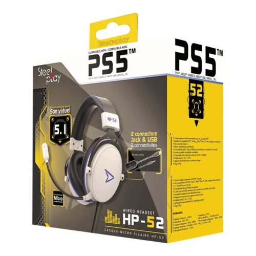 STEELPLAY Casque Filaire Son 5.1 HP52 Blanc MULTI