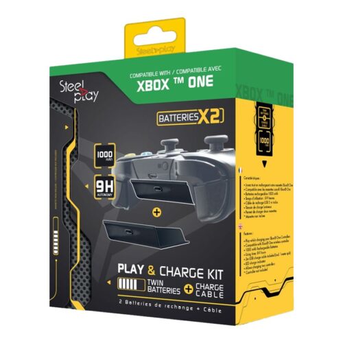 STEELPLAY Kit Play & Charge Twin Batteries + Cable Black XONE