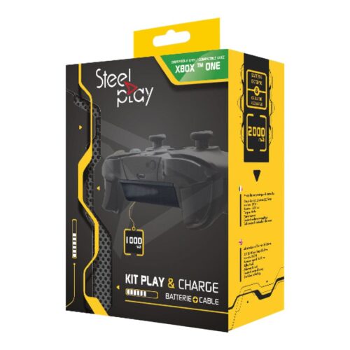 STEELPLAY Kit Play & Charge Twin Batteries + Cable Black XONE