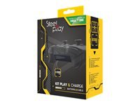 STEELPLAY Kit Play & Charge Twin Batteries + Cable Black XONE