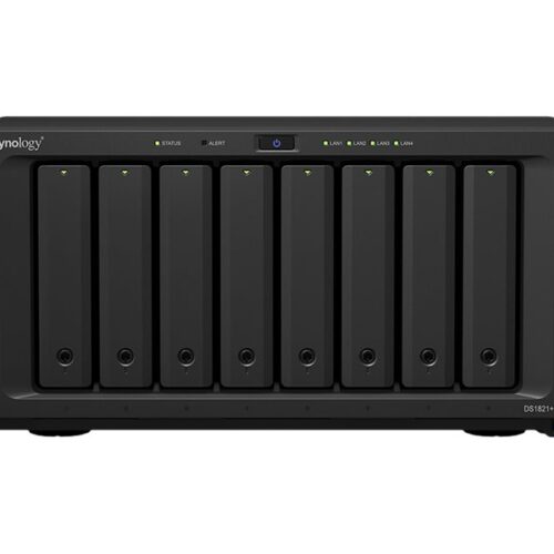 SYNOLOGY DS1821+ 8-Bay NAS AMD Ryzen Embedded V1500B quad-core 2.2GHz 4Go DDR4 up to 32Go 4xUSB 3.2 Gen 1 2xeSATA