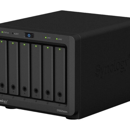 SYNOLOGY DS620slim 6-Bay NAS-Case 2 cores 2Ghz 2Go DDR3 6×2.5p HDD/SSD 46.08To max 2xGbE LAN