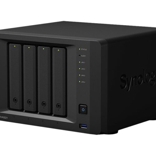 SYNOLOGY DVA3221 Deep Learning NVR Atom C3538 Quad-core 2.1GHz 8Go DDR4 3xUSB3.2 Gen1 port 2xeSATA port 1xCOM