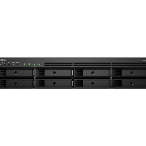 SYNOLOGY RS1221RP+ 8-Bay NAS-Rackmount AMD Ryzen V1500B quad-core 2.2GHz 4Go DDR4 up to 32Go RJ-45 4x1GbE 2xUSB 3.2 1xeSATA
