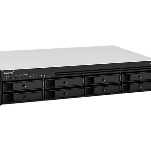 SYNOLOGY RS1221RP+ 8-Bay NAS-Rackmount AMD Ryzen V1500B quad-core 2.2GHz 4Go DDR4 up to 32Go RJ-45 4x1GbE 2xUSB 3.2 1xeSATA
