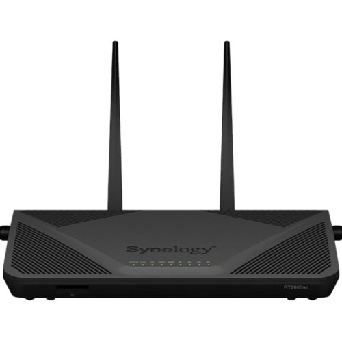 SYNOLOGY RT2600AC Router 1GHz Dual Core 521MB DDR3 1xUSB3 1xUSB2 1x SD Card slot 4xRJ45 1xRJ45 WAN