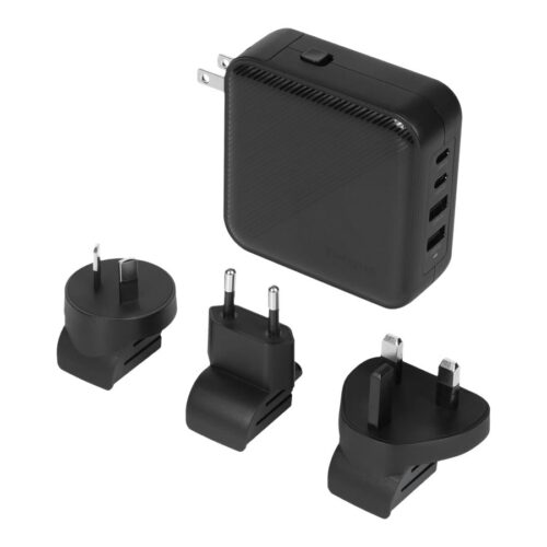 TARGUS 100W Gan Charger Multi port with travel adapters