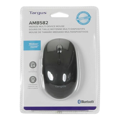 TARGUS Antimicrobial Mid-size Dual Mode Wireless Optical Mouse