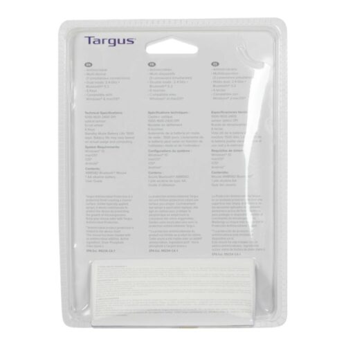 TARGUS Antimicrobial Mid-size Dual Mode Wireless Optical Mouse