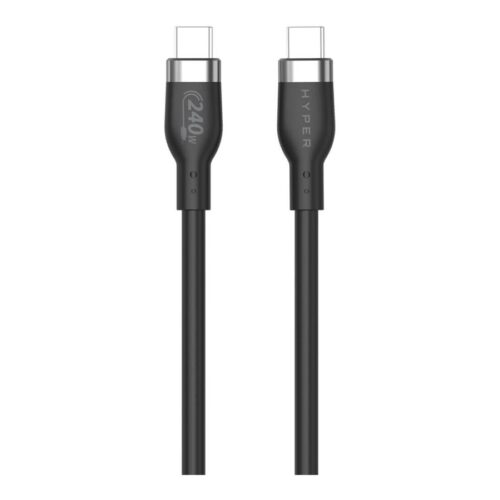 TARGUS HYPER 2M Silicone 240W USB-C Charging Cable – Black