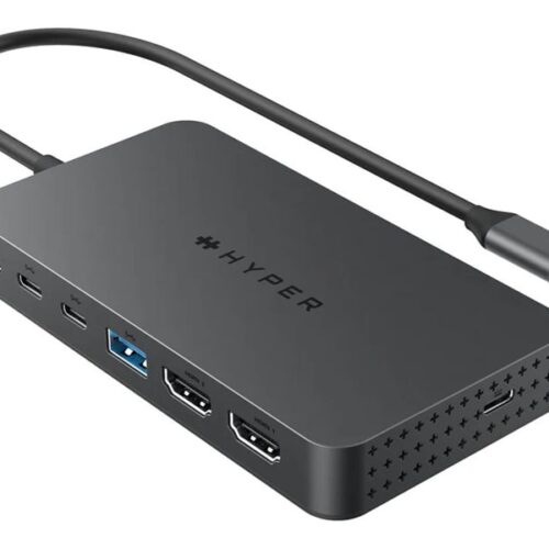 TARGUS HyperDrive Universal USB-C 7-in1 Dual HDMI Mobile Dock – Grey – for M1/M2mBAir/Pro