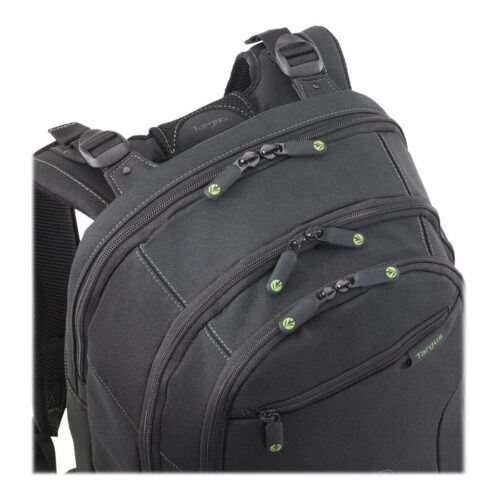 TARGUS Sac a Dos Jusqu a 15.6p ecologique noir Nylon Recycle P.E.T. 900D garantie a vie