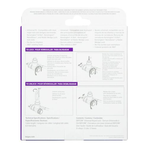 TARGUS Ultimate Keyed Retail Cable Lock