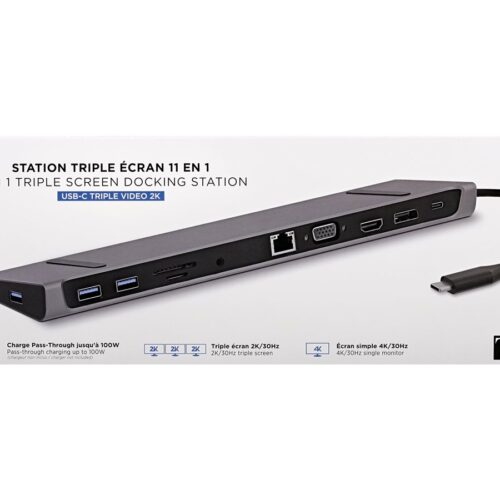 TNB 11in1 Triple Screen Docking Station Function Details 1x Hdmi 1x Displayport 1x VGA Resolution With 1 Screen Using Hdmi