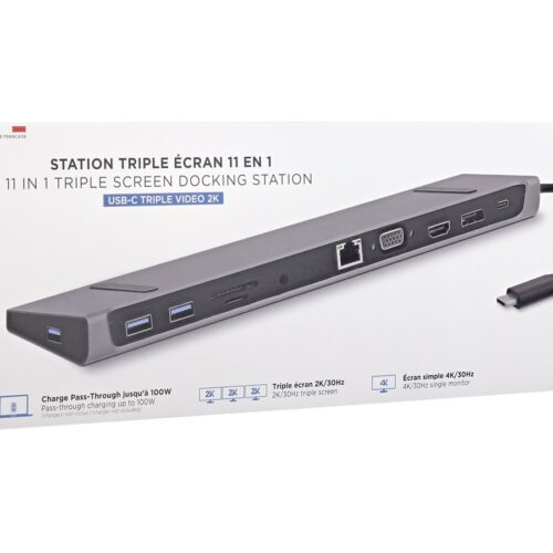 TNB 11in1 Triple Screen Docking Station Function Details 1x Hdmi 1x Displayport 1x VGA Resolution With 1 Screen Using Hdmi