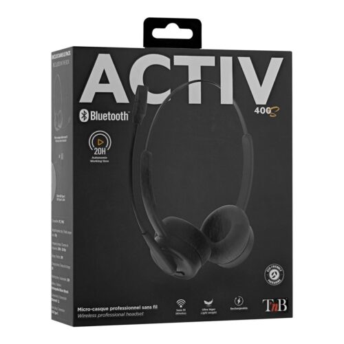 TNB Activ 400S Professional Stereo Bluetooth Headset Wireless Bluetooth 5.2 Connexion Foam Earpads