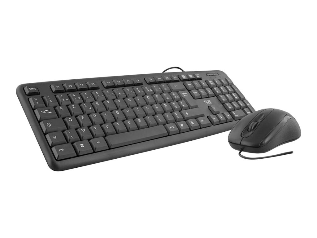 TNB BRIDGE - Wired mouse + keyboard AZERTY- black (FR) - Boutique Swebetech