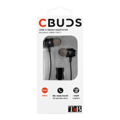 TNB C-BUDS – In ear digital Type C earphones – black