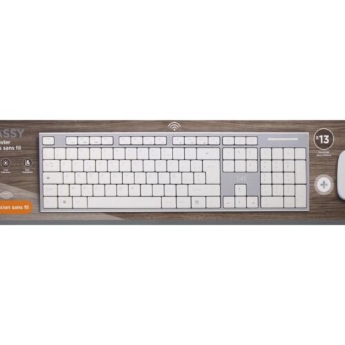 TNB CLASSY Wireless Keyboard/Mouse Combo Azerty High-End Finishes Compact Keyboard With Flat Comfortable And Silent Keys