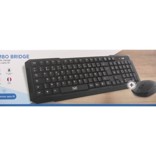 TNB COMBO Bridge Wireless Keyboard + Mouse Combo Azerty Robust And Compact Products Wireless Keyboard With 105 Comfort Keys