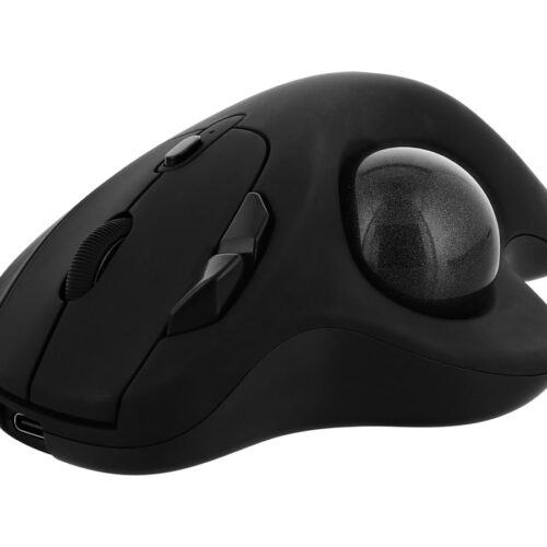 TNB ERGO DUAL CONNECT rechargeable ergonomic trackball mouse black