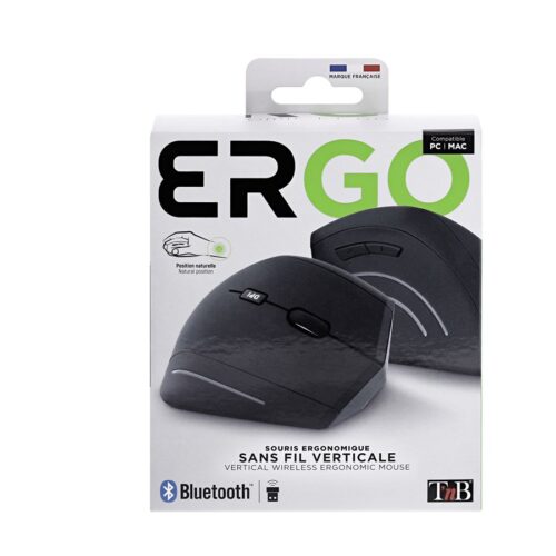 TNB ERGO Line Ergo Vertical Wireless Mouse Dual Connection Mode Bluetooth + Usb-A 2.4 Ghz Design Designed For Optimal Use