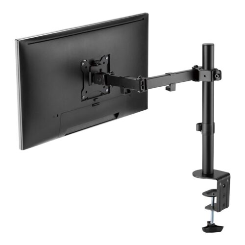 TNB ERGO Line Single Height Adjustable Monitor Stand Screen Pole With Simple Articulation And Height Adjustment