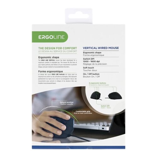 TNB ERGO Line Verticale Ergonomic Vertical Mouse Wired Designed For Optimal Use
