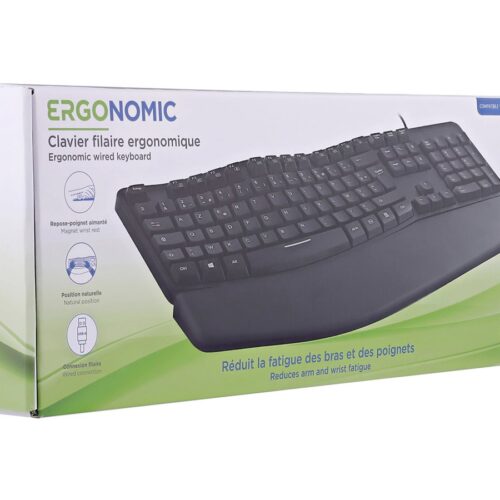 TNB Ergonomic Keyboard With Keypad Ergonomic Wave Form To Optimize Movement Relieves The Wrists
