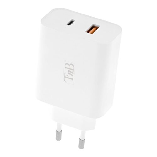 TNB Gan Technology Ultra Compact Double Connectivity USB-C And USB-A Quick Charge Optimized Energy Saving Compatible Notebooks