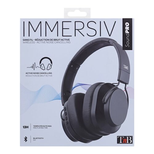 TNB IMMERSIVE – PRO Bluetooth headphone with active noise reduction – Black
