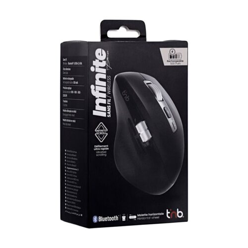 TNB INFINITEPRO – Rechargeable Wireless Mouse With Double Wheel
