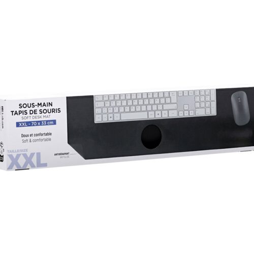 TNB Large soft fabric desk mat – Non-slip rubber surface