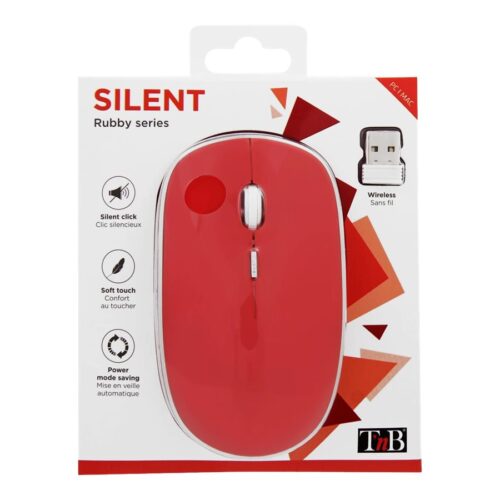 TNB RUBBY Wireless Mouse 1600 Dpi Silent Compact Size Soft Touch Ergonomic Shape Power Mode Saving Auto Link Wireless