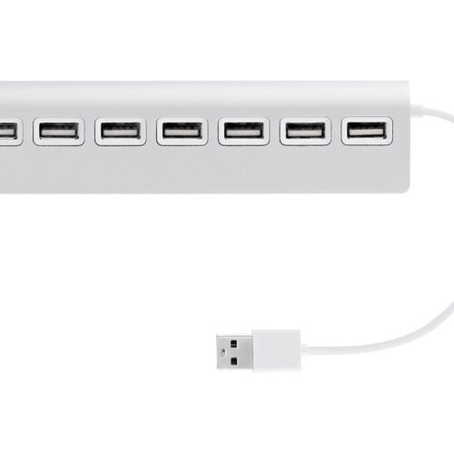 TNB Selfpowered 7Port USB Hub Refined Aluminum Design 7 USB 2.0 Ports
