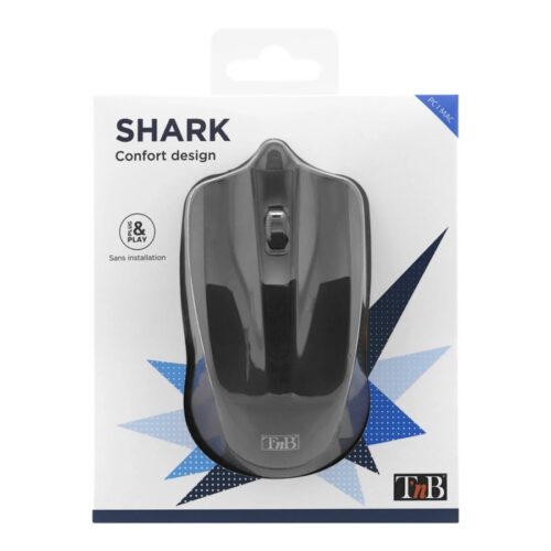 TNB SHARK 1000Dpi Wired Optical Mouse Usb Port Long 1.8M Cable 2 Buttons And Clickable Scroll Mac / Pc / Linux Compatible