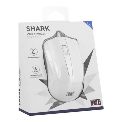 TNB SHARK – Wired optical mouse – white
