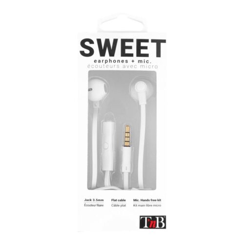 TNB SWEET – Earphones + microphone – White