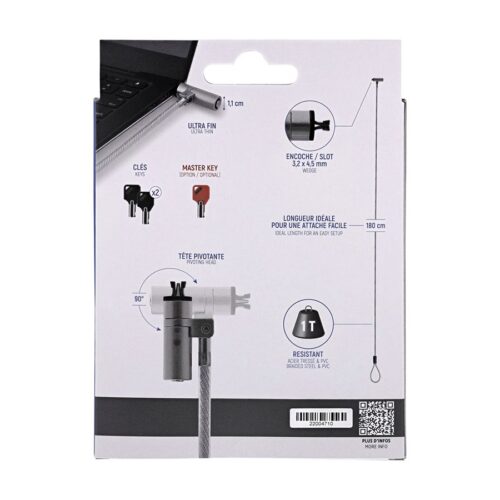 TNB Ultraresistant Braided Steel Cable With Pvc Coating And Zinc Lock Fine And Adjustable Pivoting Head To Attach It Comfortably