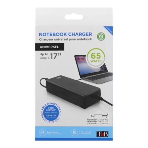 TNB Universal Charger 65W Notebook Up To 17p 9 Tips Compatible With Most New Notebook Models Powered By 19V 65W